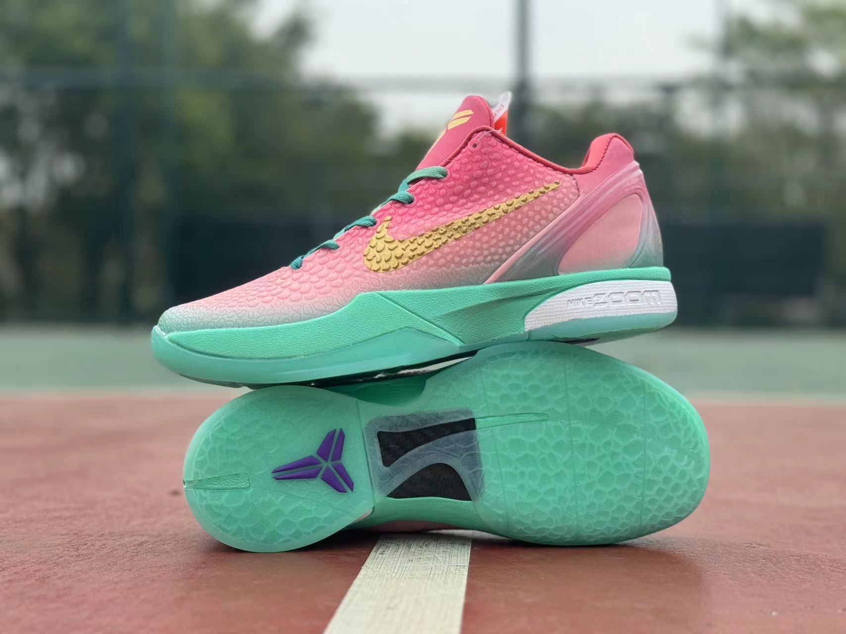 Nike Kobe 6 Protro Pink gold green